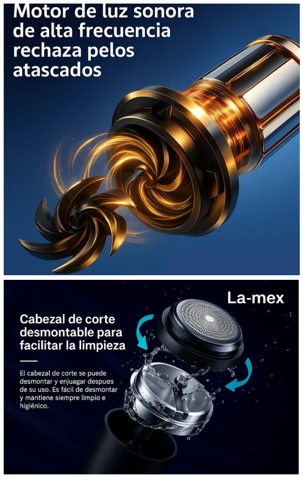 Afeitadora portátil de gama alta con batería de larga duración